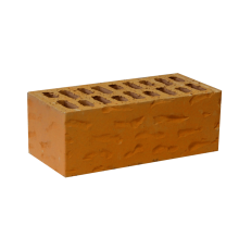 Кирпич керамический лицевой пустотелый утолщенный рифленый 250х120х88 М125