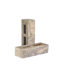 Кирпич облицовочный пустотелый колотый «Дикий камень» тычковый (КСПA16)