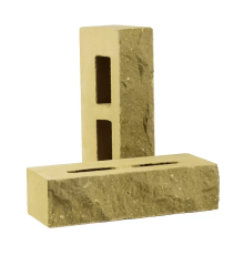 Кирпич облицовочный пустотелый колотый «Дикий камень» (КСПА2)