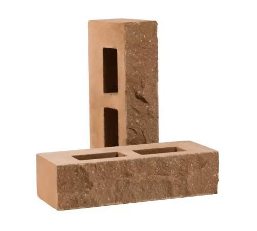 Кирпич облицовочный пустотелый колотый «Дикий камень» (КСПА3)