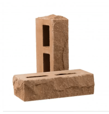 Кирпич облицовочный пустотелый колотый «Дикий камень» тычковый (КСПБ3)