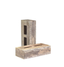 Блок-Кирпич облицовочный пустотелый фактурный «Зигзаг» (КСПД16-Ф)