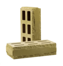 Кирпич облицовочный пустотелый фактурный «Зигзаг» тычковый (КСПЕ2-Ф)