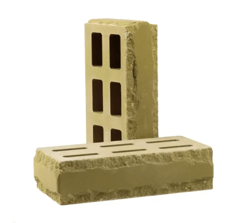 Кирпич облицовочный пустотелый фактурный «Зигзаг» тычковый (КСПЕ2-Ф)