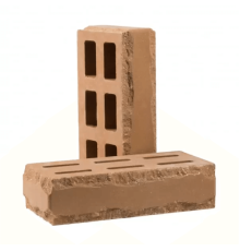 Кирпич облицовочный пустотелый фактурный «Зигзаг» тычковый (КСПЕ3-Ф)