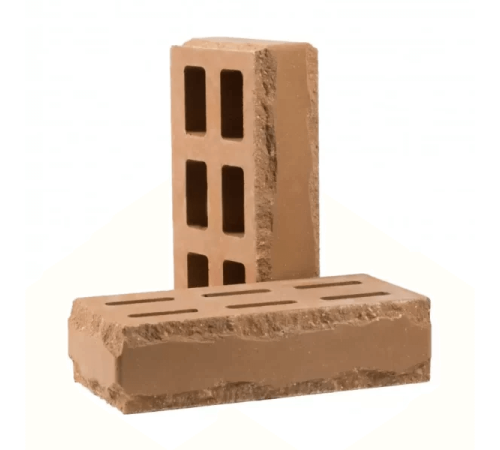 Кирпич облицовочный пустотелый фактурный «Зигзаг» тычковый (КСПЕ3-Ф)