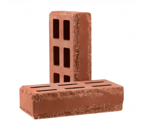 Кирпич облицовочный пустотелый фактурный «Зигзаг» тычковый (КСПЕ4-Ф)