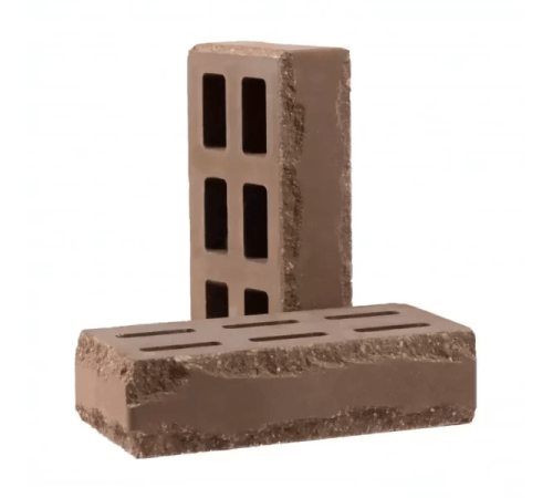 Кирпич облицовочный пустотелый фактурный «Зигзаг» тычковый (КСПЕ5-Ф)