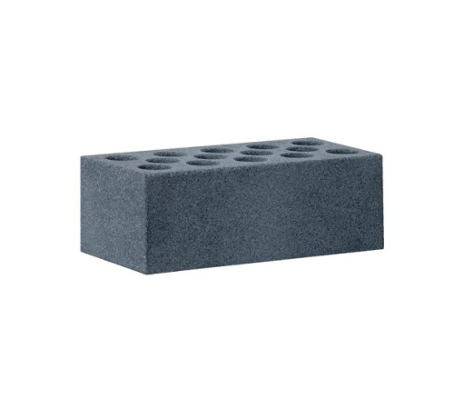 Кирпич силикатный утолщенный (полуторный) лицевой пустотелый (СУЛПу) темно-серый М125