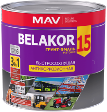 Грунт-эмаль Belakor 15 прямо по ржавчине 3 в 1 быстросохнущая