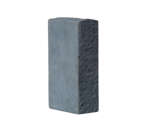 Кирпич силикатный одинарный лицевой полнотелый рустированный гидрофобизированный (СОЛПоРуГ) темно-серый