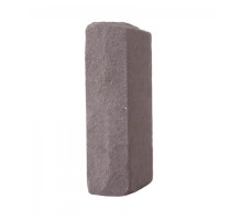 Кирпич силикатный одинарный лицевой полнотелый рустированный угловой гидрофобизированный (СОЛПоРуГ) коричневый