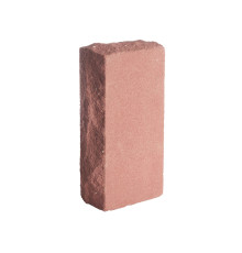 Кирпич силикатный одинарный лицевой полнотелый рустированный угловой гидрофобизированный (СОЛПоРуГ) красный