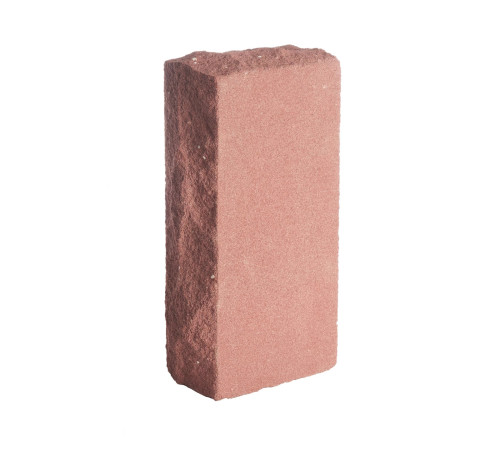 Кирпич силикатный одинарный лицевой полнотелый рустированный угловой гидрофобизированный (СОЛПоРуГ) красный